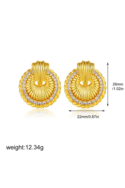 Choice أقراط معدنية دائرية إبداعية T885، إكسسوارات زفاف، بيع بالجملة، تصميم ع...