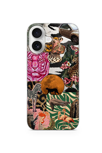 lelia حافظة هاتف شفافة متوافقة مع آيفون 16 مطبوع |   المجموعة: وايلد سبيريت ب...