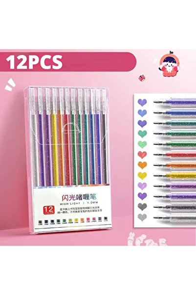 Choice Multi-Colored ZL--12 PCS 18/12pcs Glitter Gel Pens Set,Quick-Drying Me...