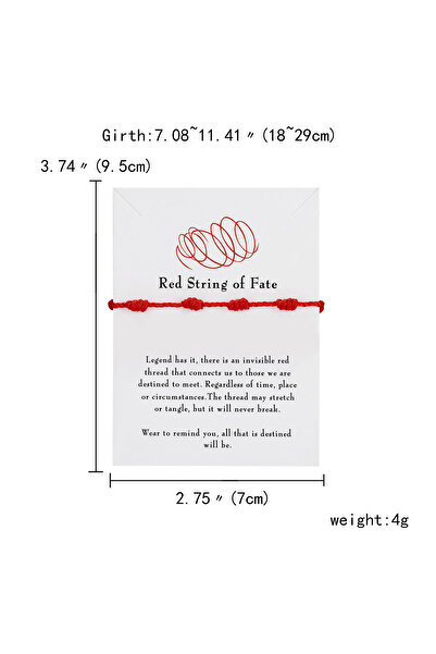 Choice BR20Y0089 Lucky 7 Knots Red String Bracelets For Women Men Handmade Red Black Rope Chain Good Luck A