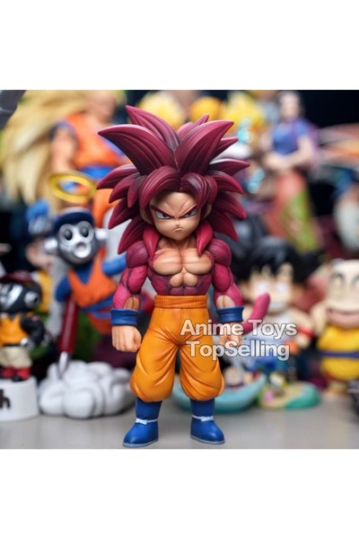 BANDAI مجسم شخصية سوبر سايان 4 غوكو وفيجيتا من سلسلة دراغون بول دايما، مصنوع من مادة PVC، قابل للتجميع.