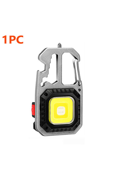 Choice GRAY-1pc Ultra Keychain Light Mini COB LED Light Small Flashlight Work Light Strong Light COB Ultra