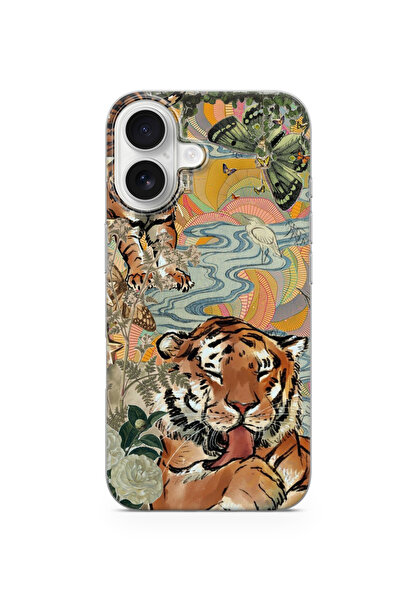 lelia حافظة هاتف شفافة متوافقة مع آيفون 16 مطبوع |   المجموعة: وايلد سبيريت ب...