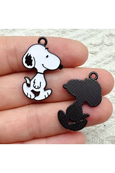 Miniso Orange 10pcs Cartoon Snoopy Dog Charms Enamel Jewelry Making Supplies ...