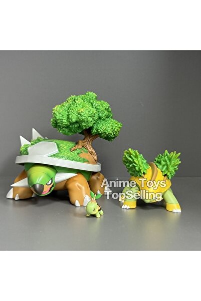 BANDAI Torterra 2-11cm Anime Pokemon Figure Torterra Evolutionary Group Actio...
