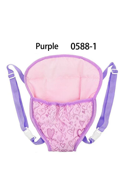 Choice حقيبة ظهر بنفسجية اللون 0588-1 لحمل الدمى، مزودة بحزام، وملابس وإكسسوا...