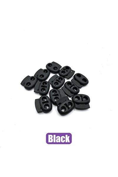 Choice9 12 قطعة من مشابك تثبيت الحبال البلاستيكية السوداء، مناسبة لربط الحبال...