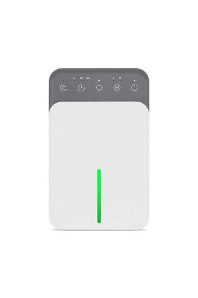 Kompakt Nem Alma Cihazı Sessiz RGB Işık - 0.35L/Gün 1.5L Hazneli - Çok Amaçlı - Beyaz