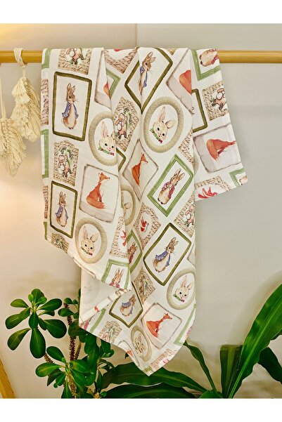 Parlova Pano Çok amaçlı müslin örtü, %100 pamuk, baskılı, 75x85 cm