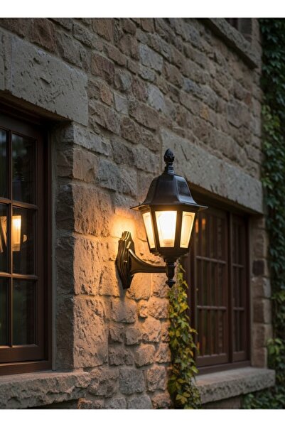 Yakan Aydınlatma Dış Mekan Küçük Altıgen Bahçe Duvar Fener Aplik Aydınlatma L...