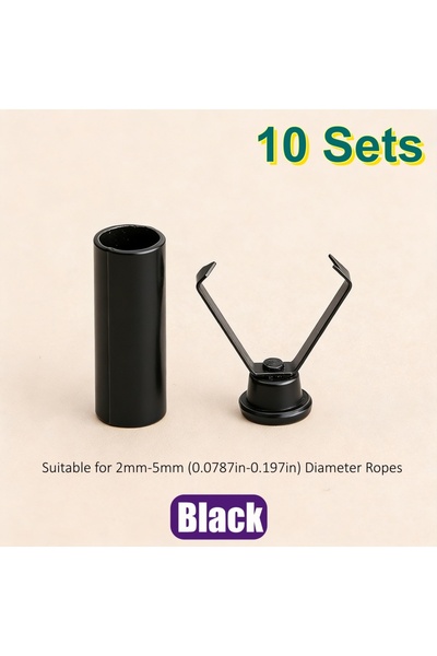 Choice Golden 10 Sets Metal Cord End Locks Rope Ends Stopper Clips for Shoela...