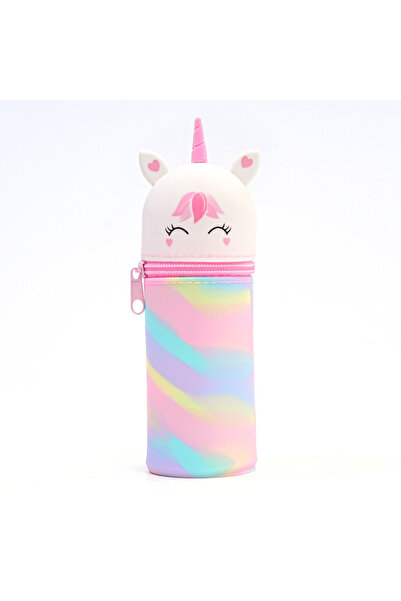 Choice WHITE Cute Animal Silicone Large-capacity Retractable Student Pen Hold...