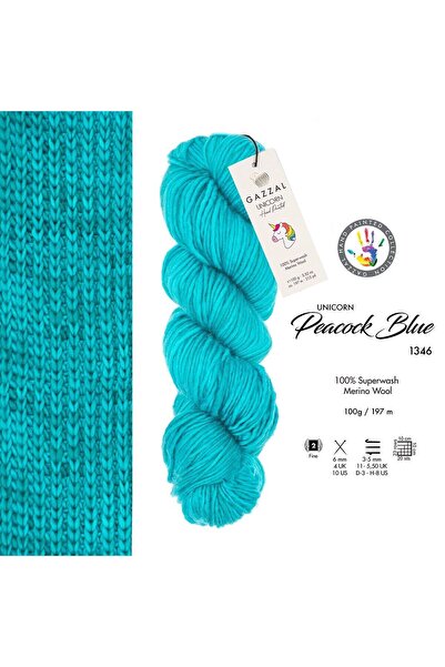 Gazzal Unicorn 3-Pack Advantageous Package 100% Superwash Merino Wool – 100 g 197 m Hand Dyed Knitting Yarn-1346