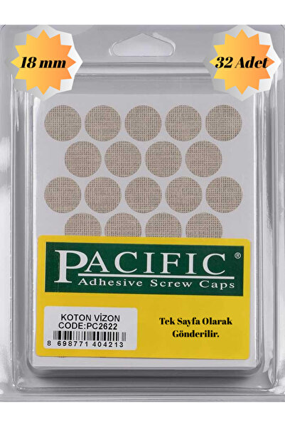 Mobilyap 18 mm Yapışkanlı Vida Gizleme Yapıştırma Vida Tapası Tıpası(32 Adet)...