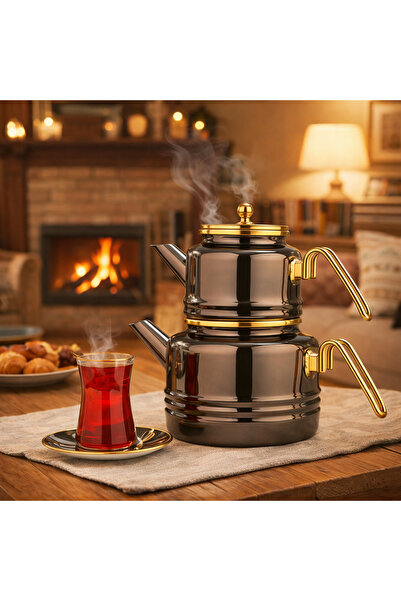 FODİS Emily Emaye Çaydanlık Takımı 3 Parça