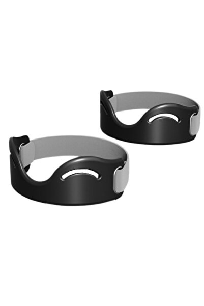 Choice قطعتان من حزام دعم وتر الرضفة المصنوع من السيليكون الأسود القابل للتعد...