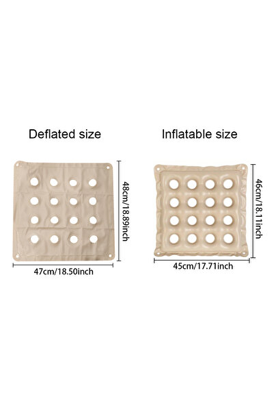 Choice Beige 1pc Piece of PVC Inflatable Cushion Comes With An Air Pump Moisture Proof Portable Pad That Is