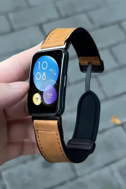 Nezih Case Huawei Watch Fit 2 Compatible Leather Design Adjustable Wrist Desi...