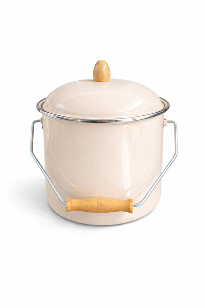 FODİS Alev Emaye Renkli Bakraç 5 Lt Yoğurt Tenceresi Bakliyat Saklama Tencere...