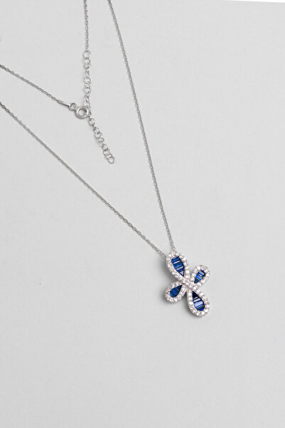 So CHIC... Işıltılı Yakamoz 18 Ayar Beyaz Altın Kaplama 45 Cm Gümüş Kolye