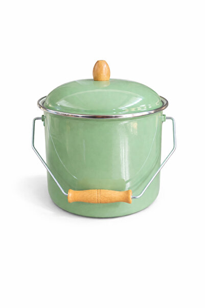 FODİS Alev Emaye Renkli Bakraç 5 Lt Yoğurt Tenceresi Bakliyat Saklama Tenceresi ( 22 Cm 5 Lt )