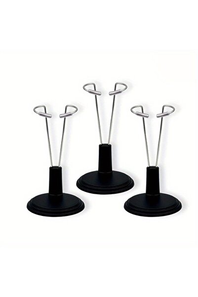 Choice حامل دمى أسود قابل للتعديل مكون من 3 قطع، مناسب لعرض دمى لابوبو البلاس...