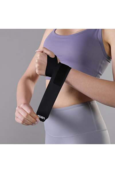 Choice one size Black VBOSi 1 Piece Lightweight Adjustable Wrist Wrap – Support for Work, Badminton & Gym T