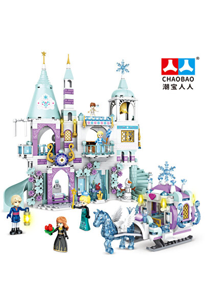 Choice مجموعة ألعاب قلاع جليدية فاخرة من تصميم أميرات مسلسل فريندز، بدون صندو...