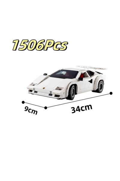 Choice نموذج سيارة بيضاء جديد بدون صندوق، مكعبات بناء لتزيين المنزل، هدية مثا...