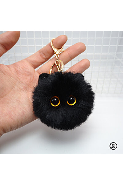 Choice black-1pc Cute Plush Cat Keychain Cartoon Doll Toy Pendant Keyring For...