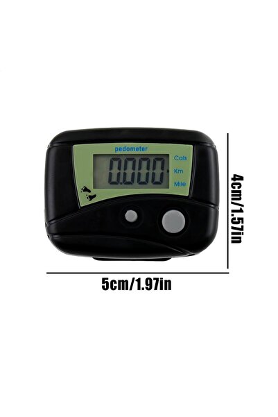 Choice عداد خطوات رقمي بشاشة LCD سوداء، جهاز تتبع الخطوات لتمارين الرياضة، وقياس مسافة المشي