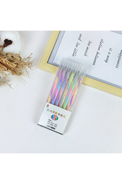 Choice مجموعة أقلام جل قوس قزح متغيرة اللون، مكونة من 6 قطع (3 ألوان) مع أقلا...