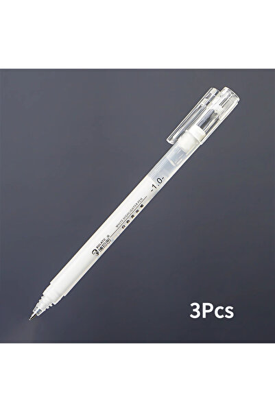 Choice 3pcs 1.0mm White Ink Gel Pen Highlight Marker Pen 3/5Pcs Fine Tip for Student Stationery Drawing Man