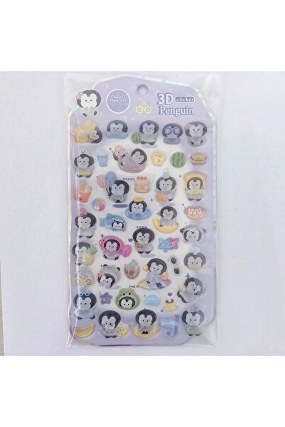 Choice ٤ قطع من ملصقات NEKONI ثلاثية الأبعاد بتصاميم متنوعة، حيوانات، بطريق، ...