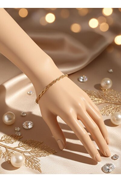 Shiklik سوار نسائي أنيق بسلسلة ذهبية اللون