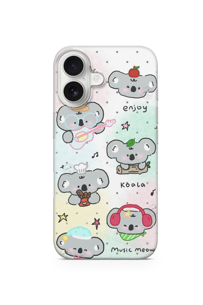 lelia حافظة هاتف شفافة متوافقة مع آيفون 16 بلس مطبوع |   المجموعة: حيوانات لطيفة