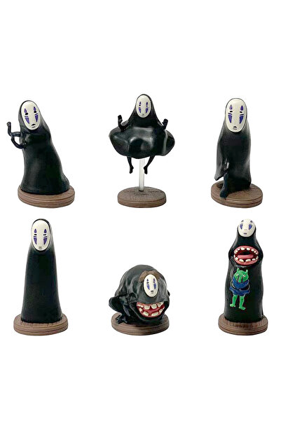 BANDAI Faceless Man Spirited Away No Face Man Car Cafe Cake Decoration Blind Box Doll Hand Model Decoration