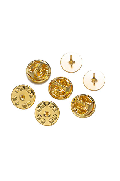 Choice 10mm Pin Base Gold 50Sets Blank Scatter Butterfly Clutch Pin Holder En...