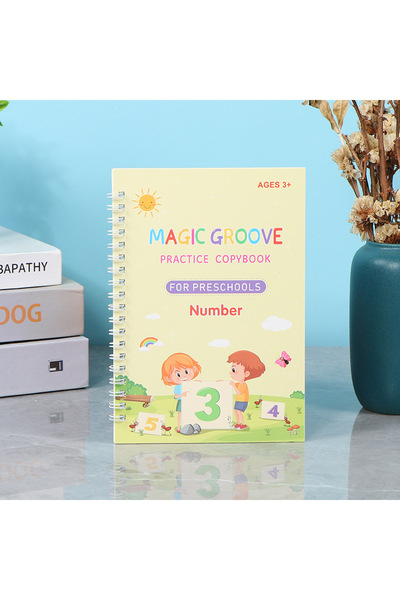 Choice Beige Number Reusable Practice Copybook Magic Copybooks for Kids Handw...