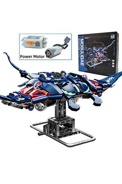 Choice5 مجموعة بناء حيوانات بحرية ميكانيكية بمحرك كهربائي، حوت متحرك، طوطم، س...