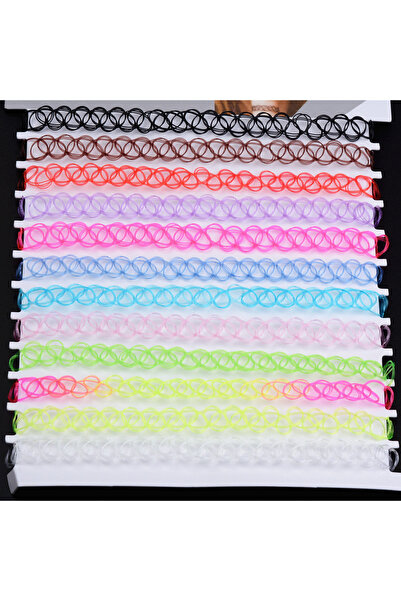 Choice مجموعة من 12 قطعة من قلادات خيوط السمك الملونة ذات الطابع العتيق - مثا...