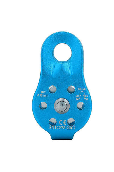 Choice Blue 26KN Aluminium Alloy Heavy Duty Single Swivel Rope Pulley Block f...