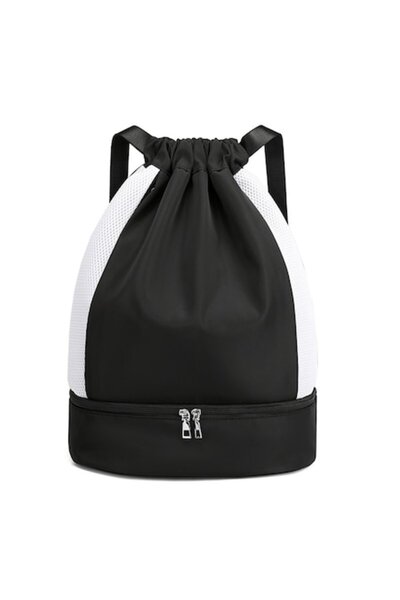 Cozevdnt Drawstring Backpack, Cozevdnt, PU, Black