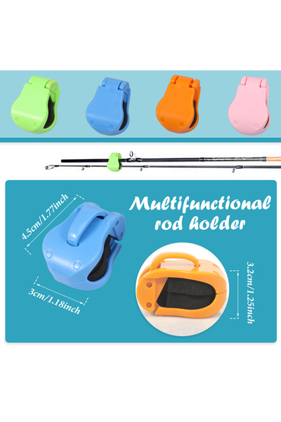 Choice Multicolor-16Pcs 16Pcs Fishing Rod Fixed Clip Plastic Portable Fishing Pole Holder Efficient Multifu