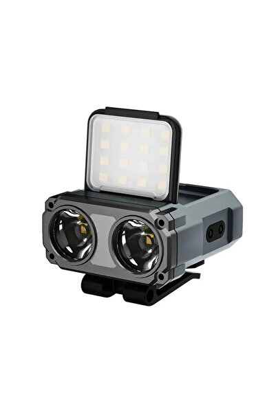 Choice8 مصباح أمامي رمادي مزود بمستشعر LED، قابل لإعادة الشحن من النوع C، مصب...