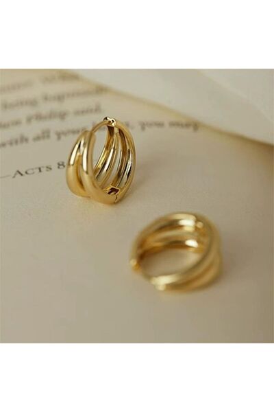 Choice أقراط متدلية معدنية ذهبية اللون رائجة البيع للنساء، أقراط حلقية كلاسيك...