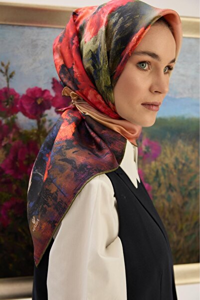 Maisa Fam Tivil Шовковий шарф КАВОВИЙ 90 x 90