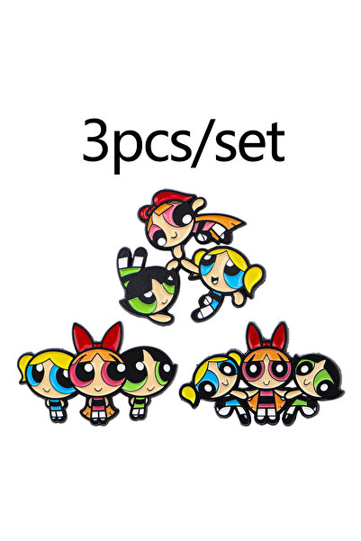 Miniso 15 Cute Anime Girls Enamel Pines Cartoon Figures Brooch Metal Pins Badge on Backpack Clothing Access