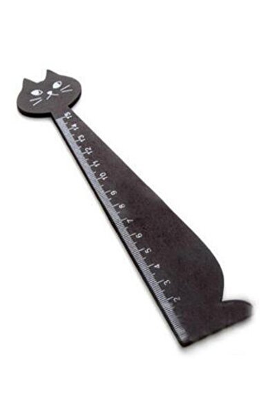Choice Black 1pcs/lot NEW 15 CM wood straight ruler Students' DIY Tools Cute Lucky Cat Wooden Ruler bookma