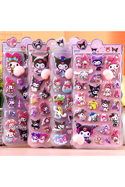 Choice 4 قطع من ملصقات سانريو اللطيفة الناعمة على شكل فقاعات، ملصقات كورومي و...